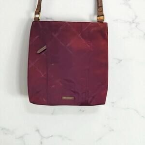 Vera Bradley Burgundy Red Preppy Poly Molly Crossbody Bag Purse Handbag Clean!